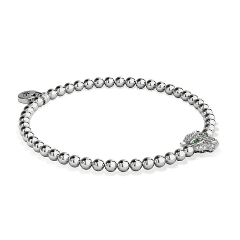 Wild | Silber | Kristall-Katzenarmband